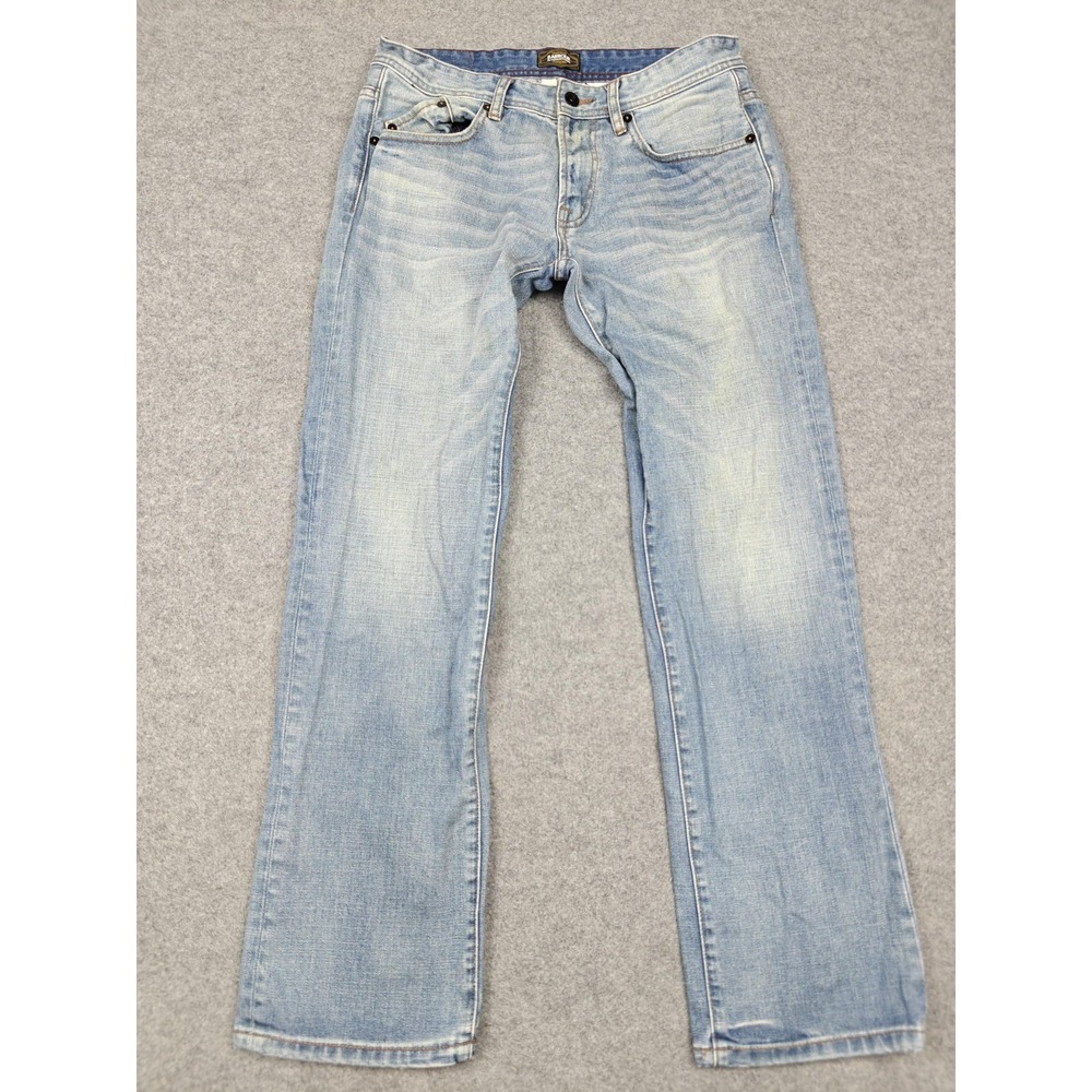 Barbour International Cyclone Regular Jeans Mens 32x32 Blue Light Wash Denim